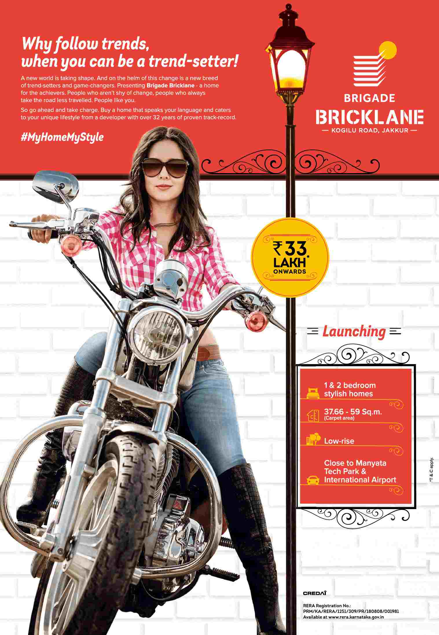 Avail the benefits of PMAY scheme & save up to 22.67 lakhs at Brigade Bricklane in Bangalore